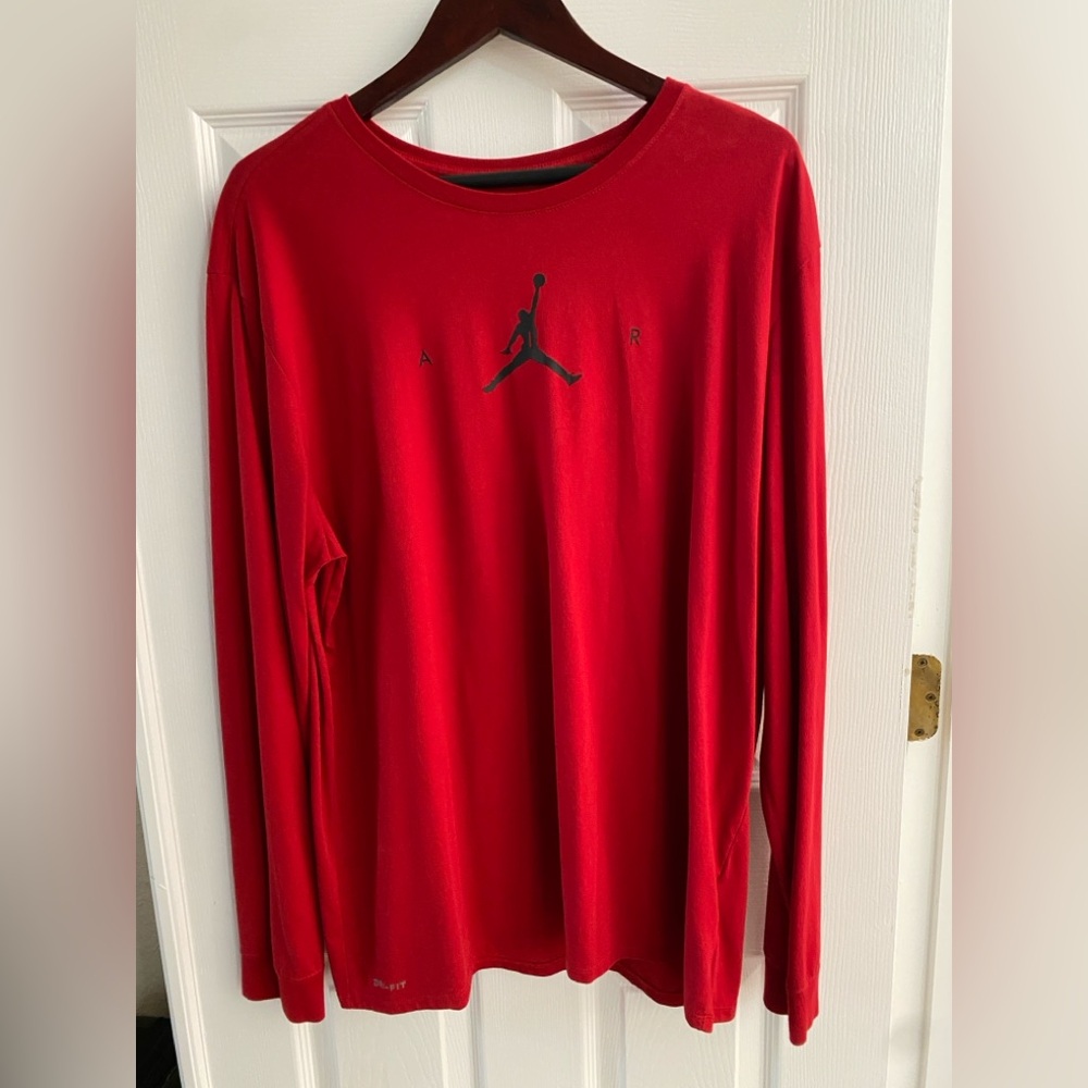 Red Jordan Long Sleeve Shirt